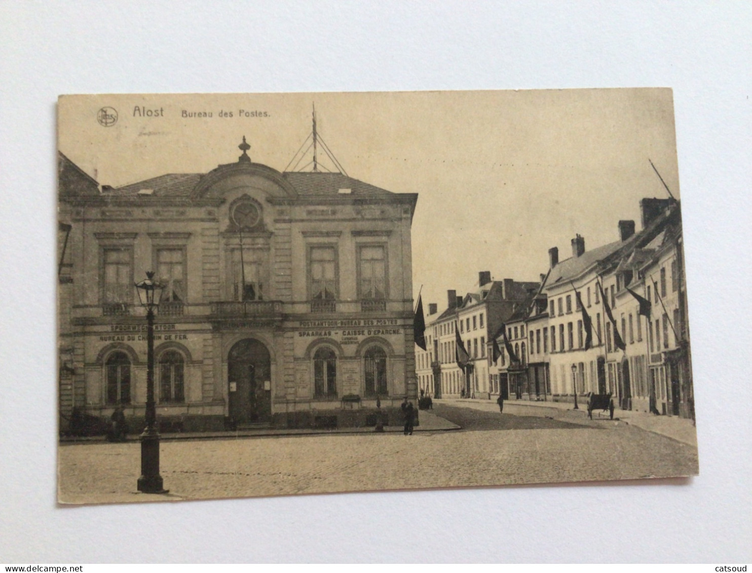 Carte Postale Ancienne (1919) Alost Bureau Des Postes - Aalst