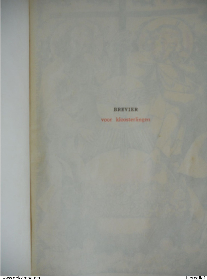 BREVIER Voor Kloosterlingen - Uitgeverij Gottmer 1955 / Kloosters Abdijen Paters Zusters Broeders Nonnen - Other & Unclassified