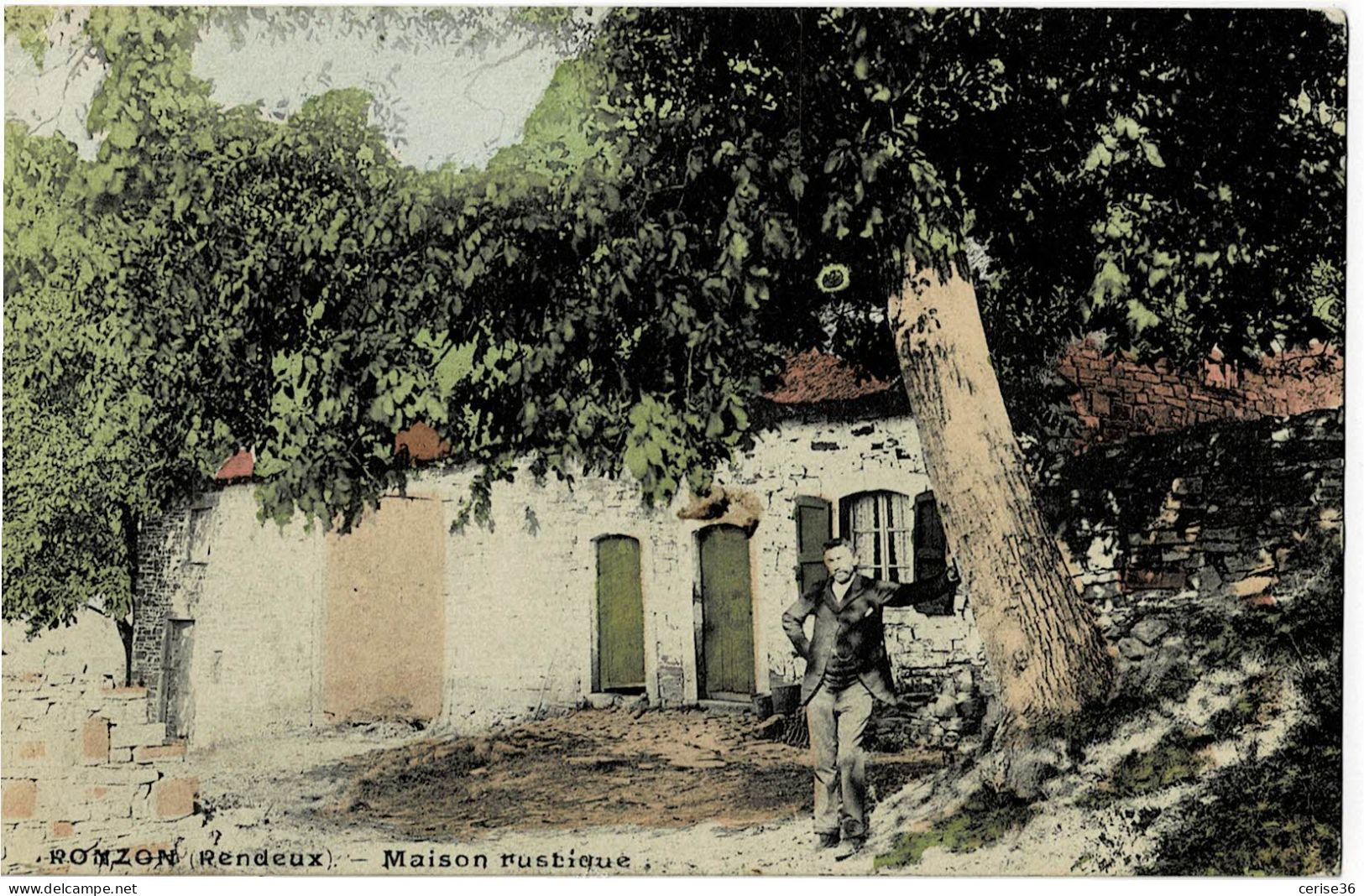 Ronzon ( Rendeux ) Maison Rustique Circulée En 1914 - Rendeux
