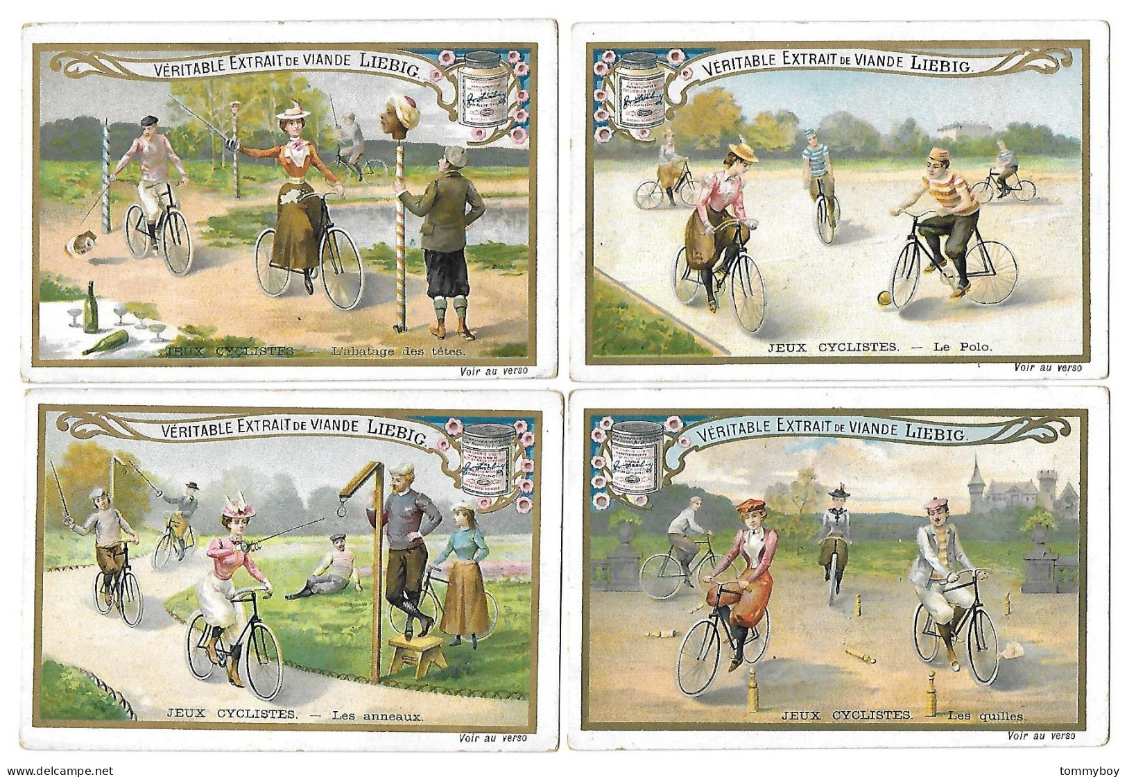 S 658, Liebig 6 Cards, Jeux Cyclistes (ref B15) - Liebig