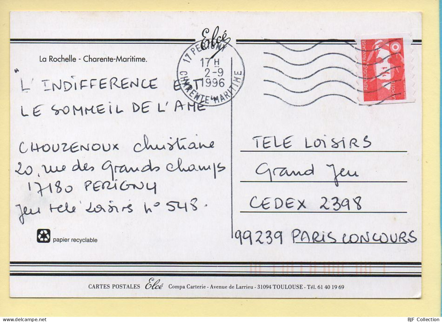 17. LA ROCHELLE – Bons Baisers D'ici / Dessin Humoristique (voir Scan Recto/verso) - La Rochelle