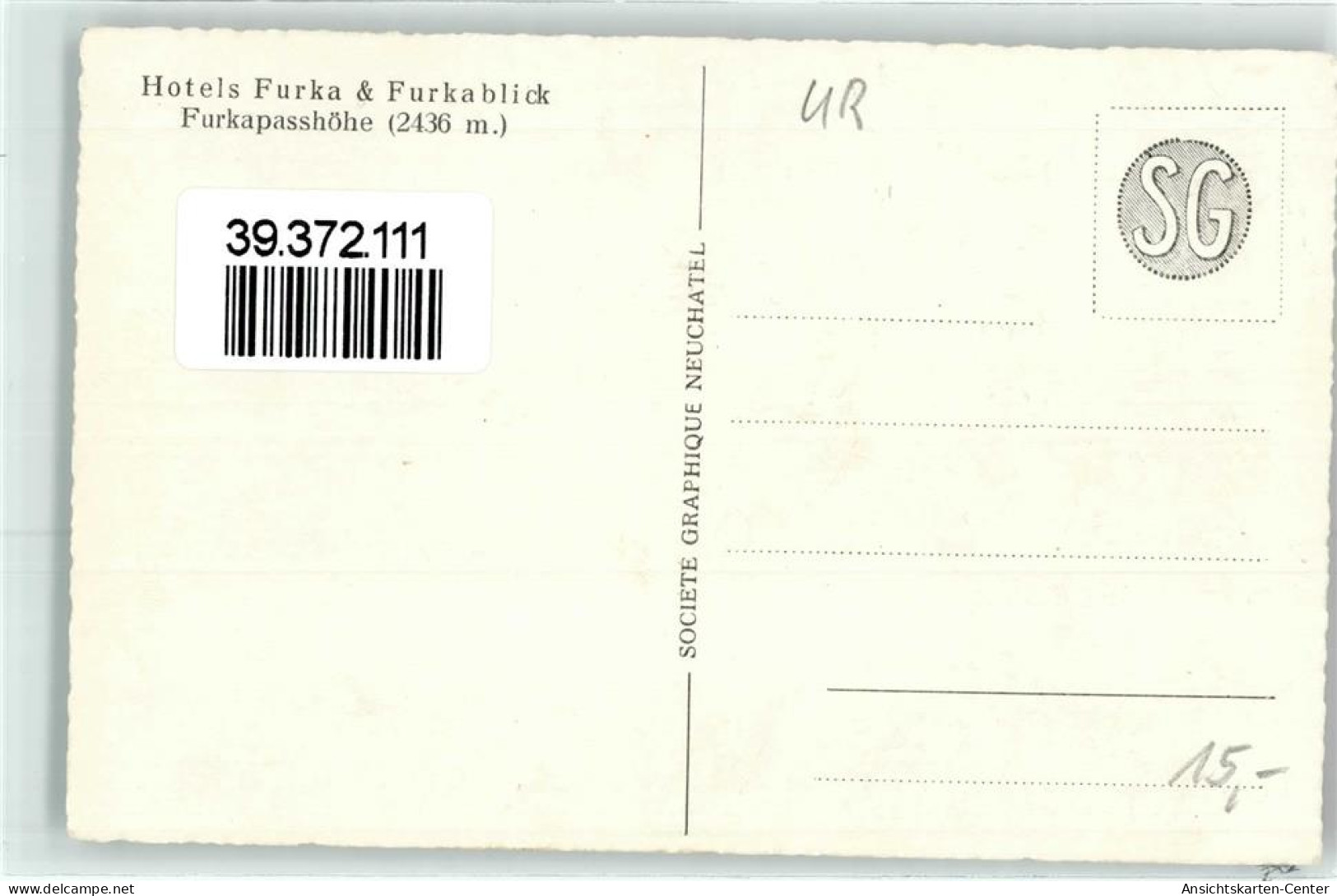 39372111 - Furka - Sonstige & Ohne Zuordnung