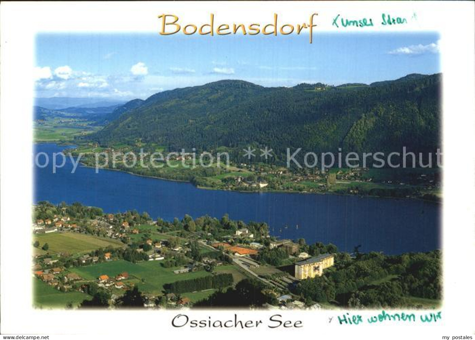 72575851 Bodensdorf Steindorf Fliegeraufnahme Mit Ossiacher See Mit Stift-Ossiac - Sonstige & Ohne Zuordnung