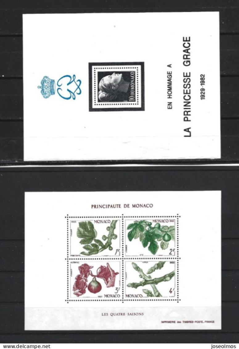 TIMBRES MONACO ANNEE COMPLETE 1983 NEUF** MNH LUXE +4 PREO +2 TAXES +1 BLOC - Années Complètes