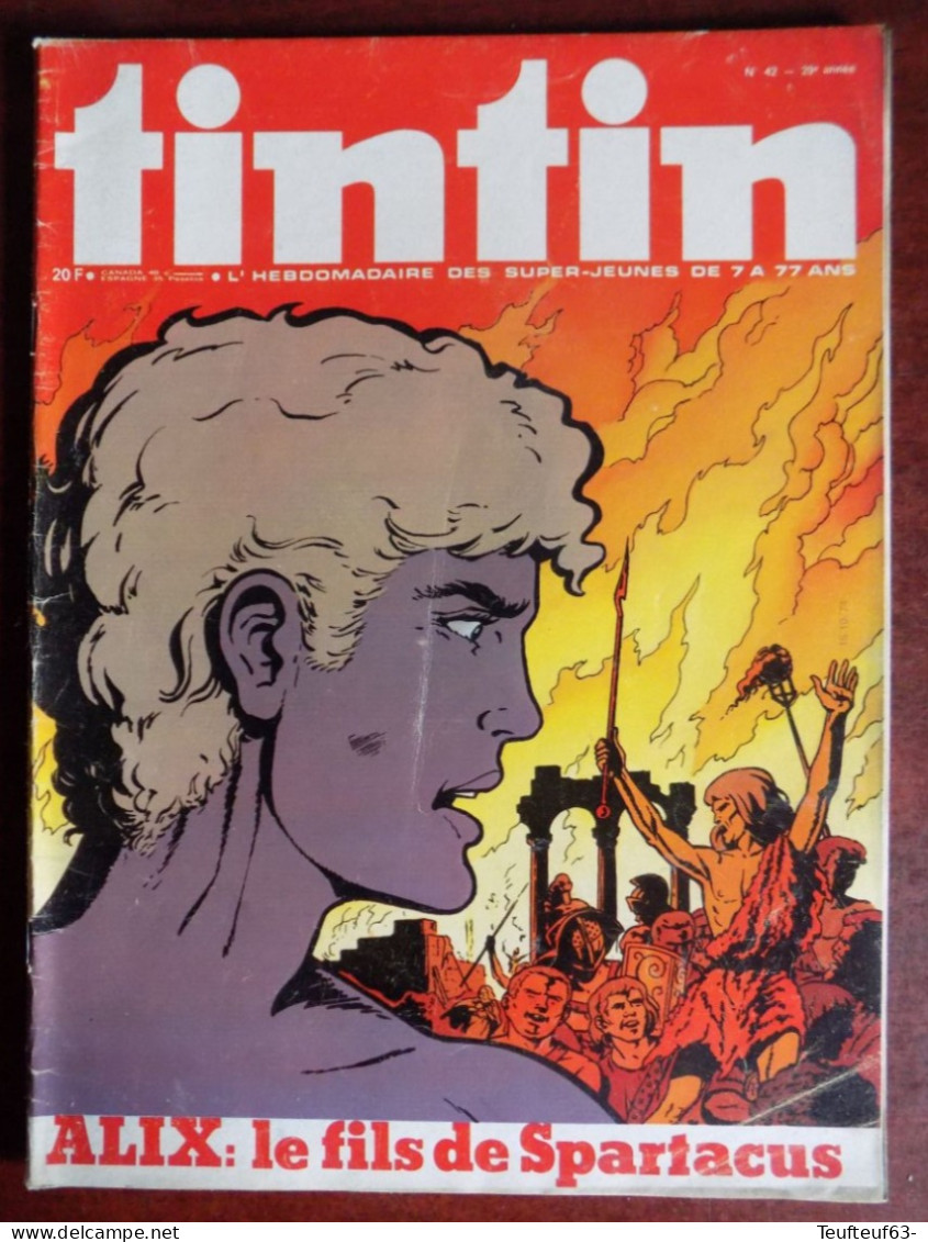 Tintin N° 42/1974 Alix - - Tintin