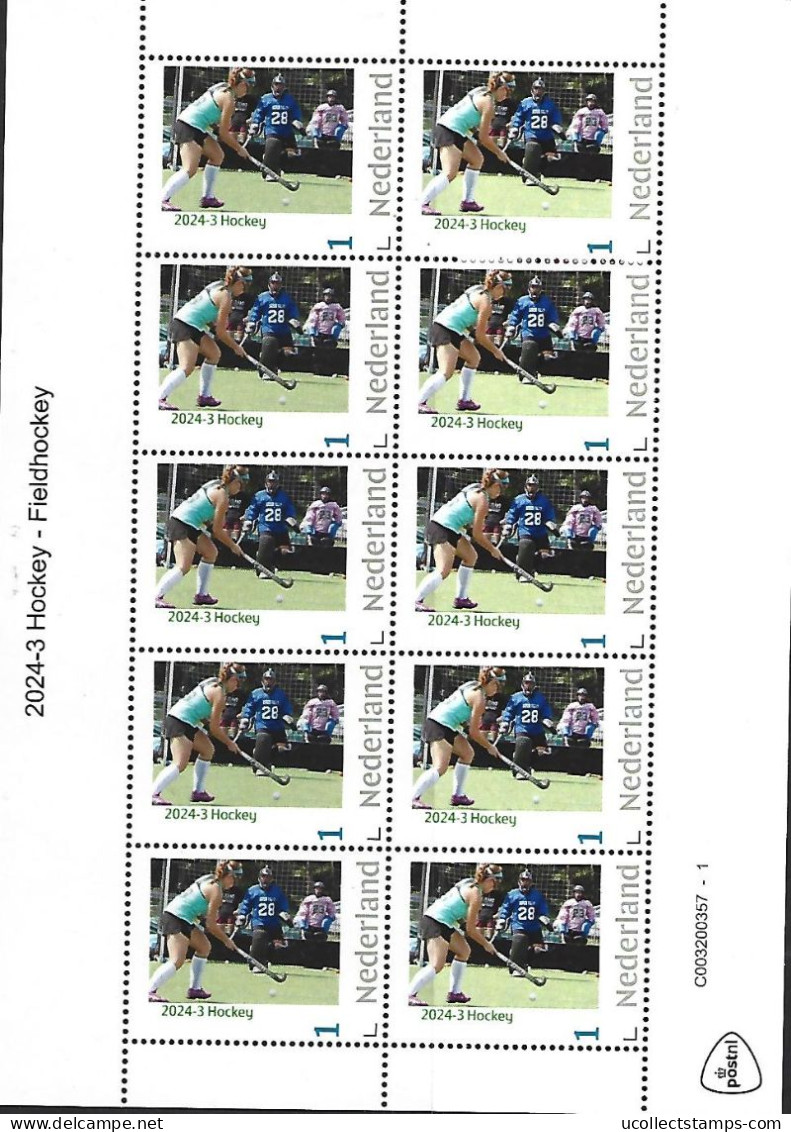 Nederland  2024-3  Hockey  Fieldhockey  Sheetlet  Postfris/mnh/neuf - Unused Stamps