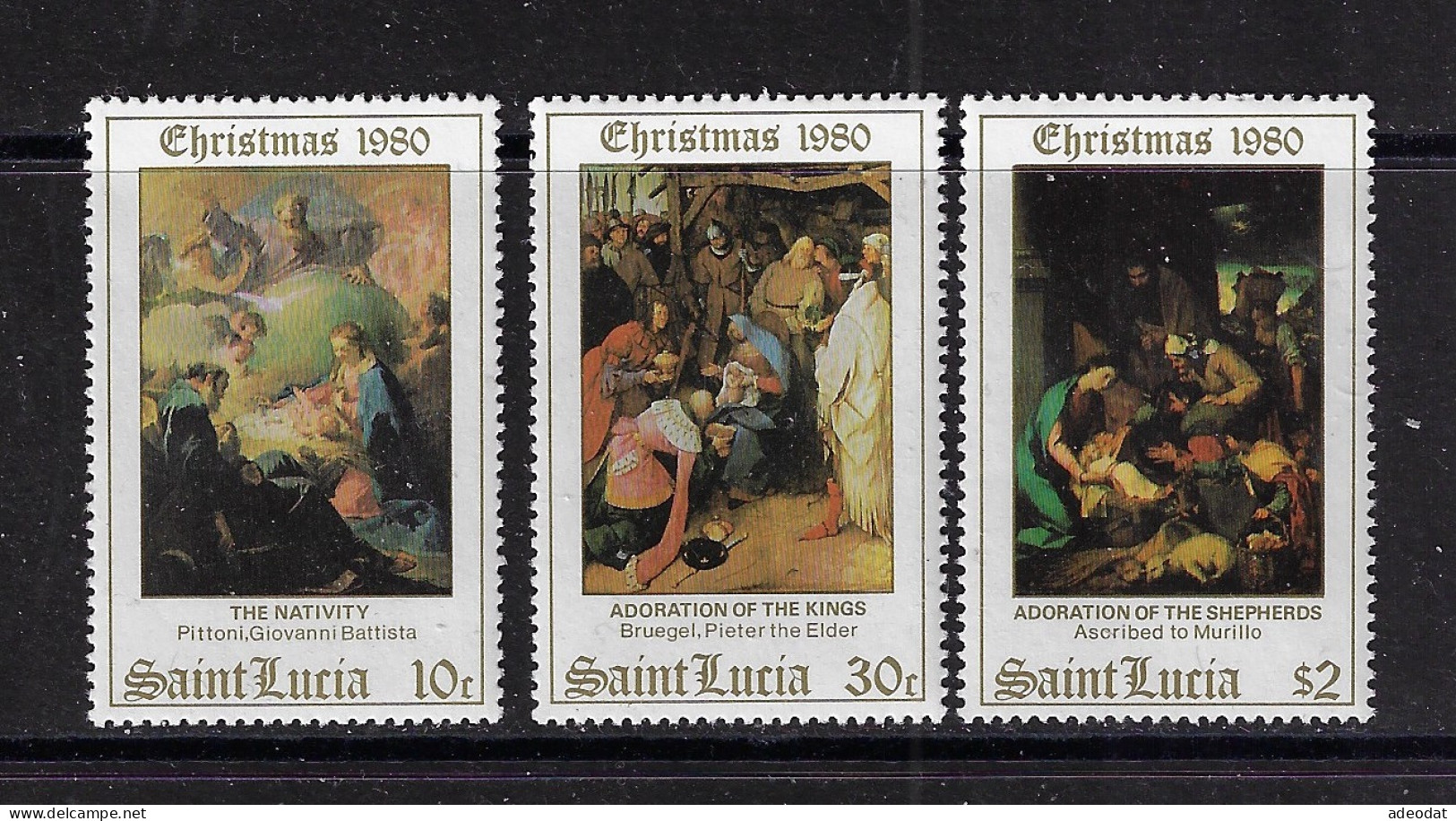 SAINT LUCIA  1980  SCOTT#534-536  MNH  CV$1.95 - St.Lucia (1979-...)