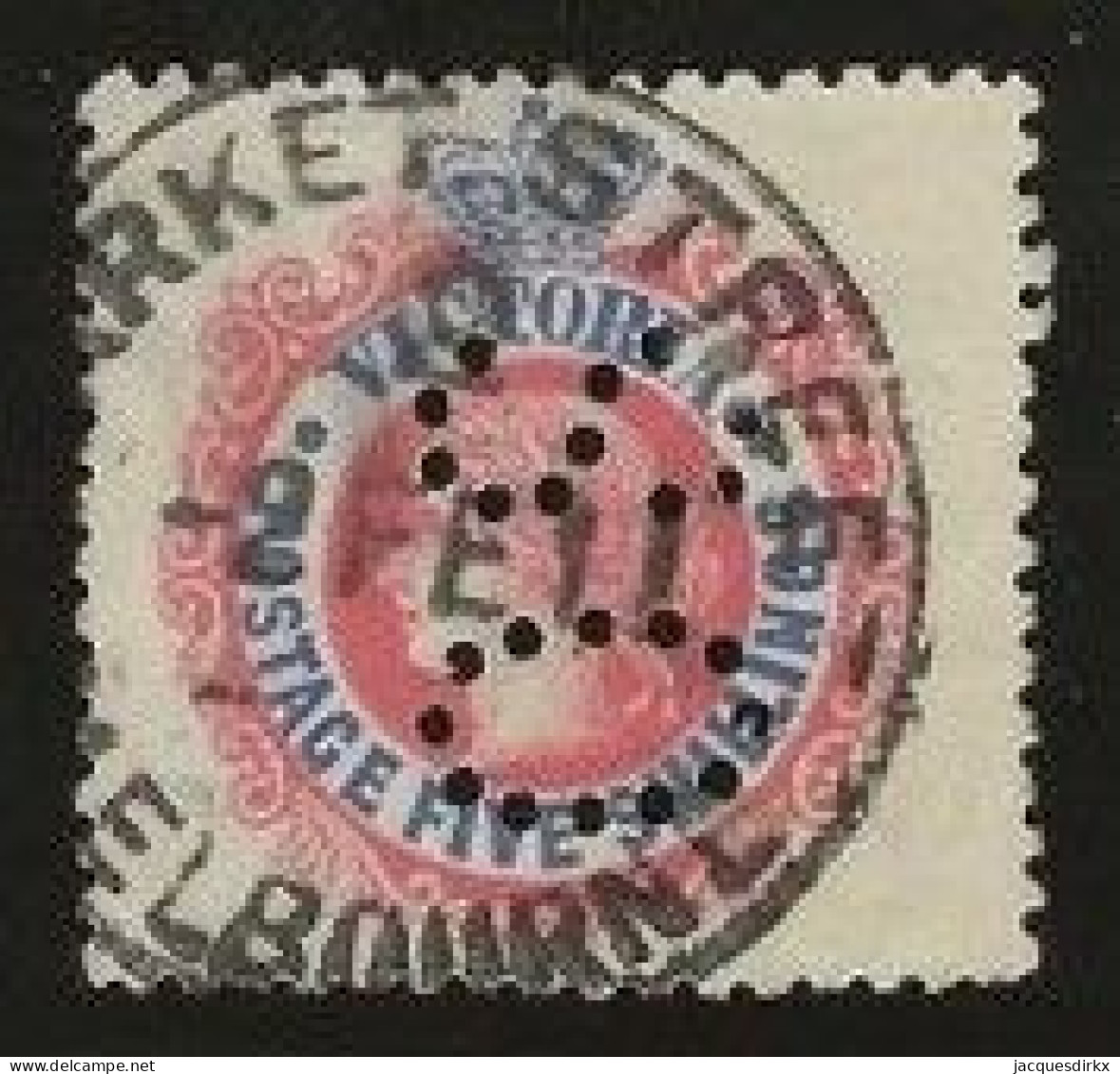 Victoria    .   SG    .   443  Perfin   .   O      .     Cancelled - Used Stamps