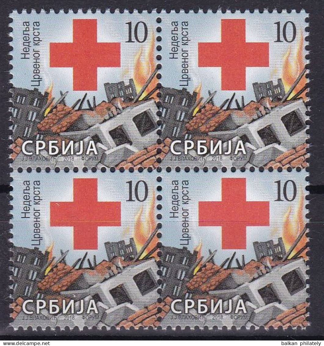 Serbia 2018 Red Cross Week Croix Rouge Rotes Kreuz Cruz Roja Croce Rossa Tax Charity Surcharge MNH - Serbie
