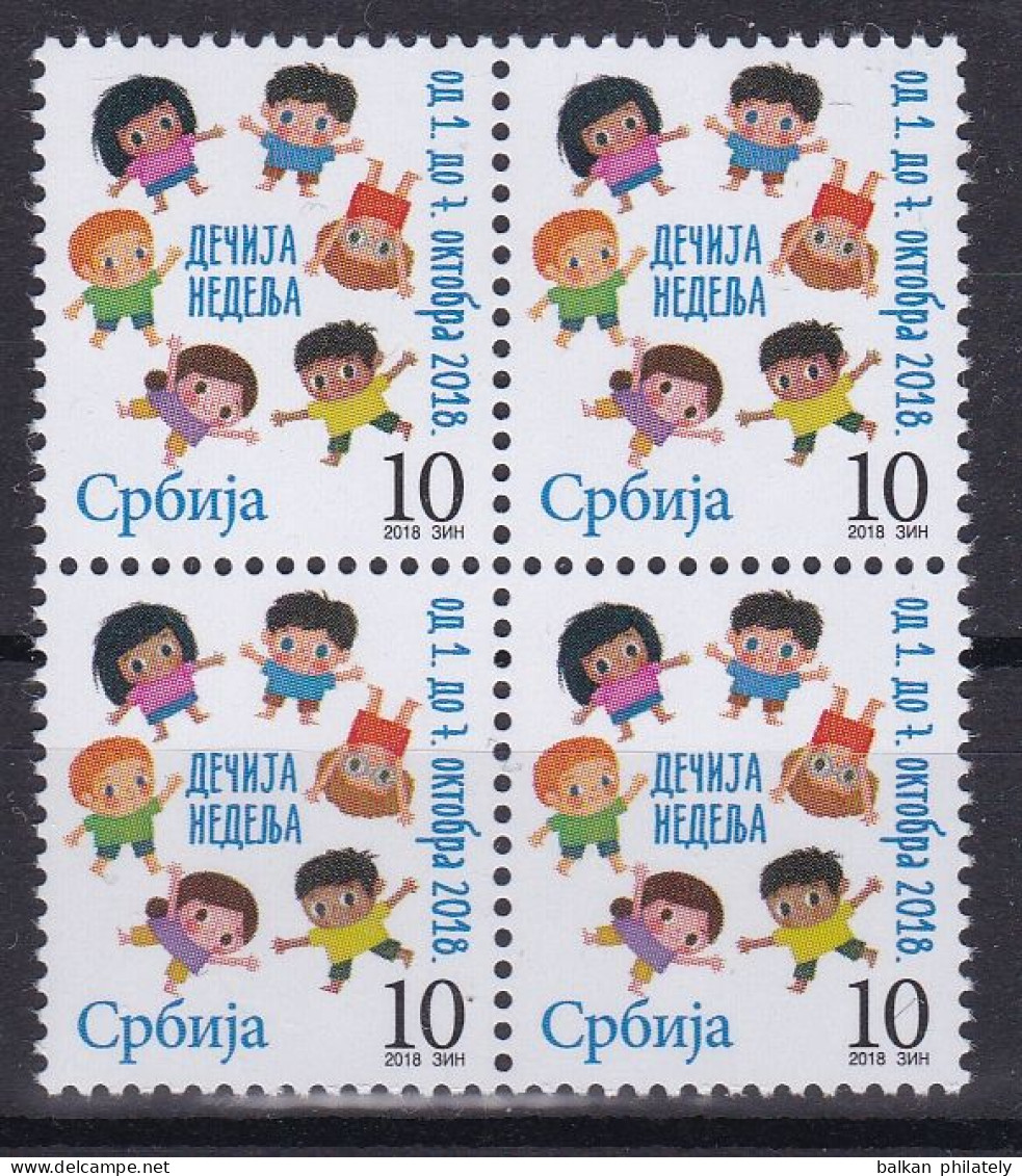Serbia 2018 Children Week Tax Charity Surcharge MNH - Serbie