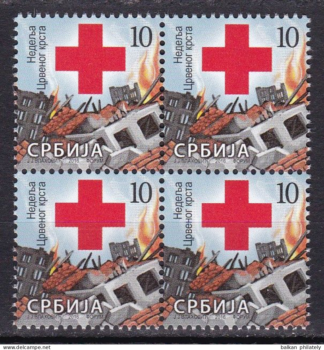 Serbia 2016 Red Cross Week Croix Rouge Rotes Kreuz Cruz Roja Croce Rossa Tax Charity Surcharge MNH - Serbia