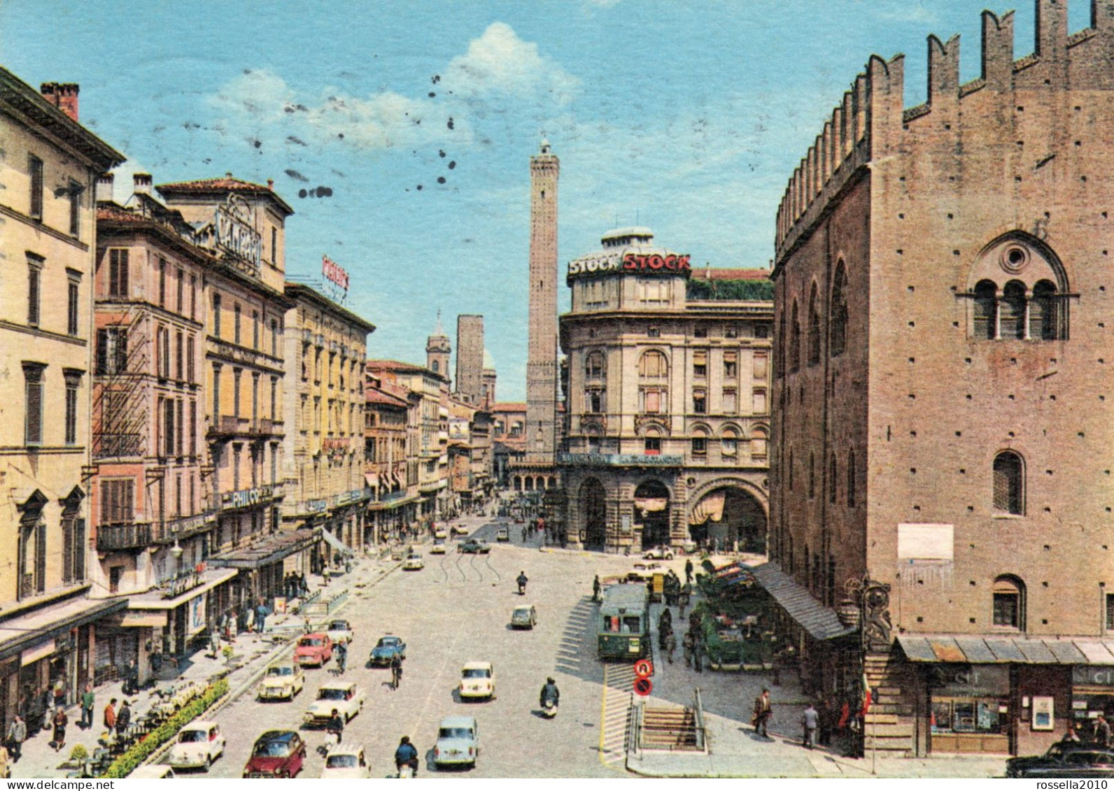 CARTOLINA AUTOMOBILI ITALIA 1967 BOLOGNA VIA RIZZOLI Italy Postcard ITALIEN Ansichtskarten - Bologna