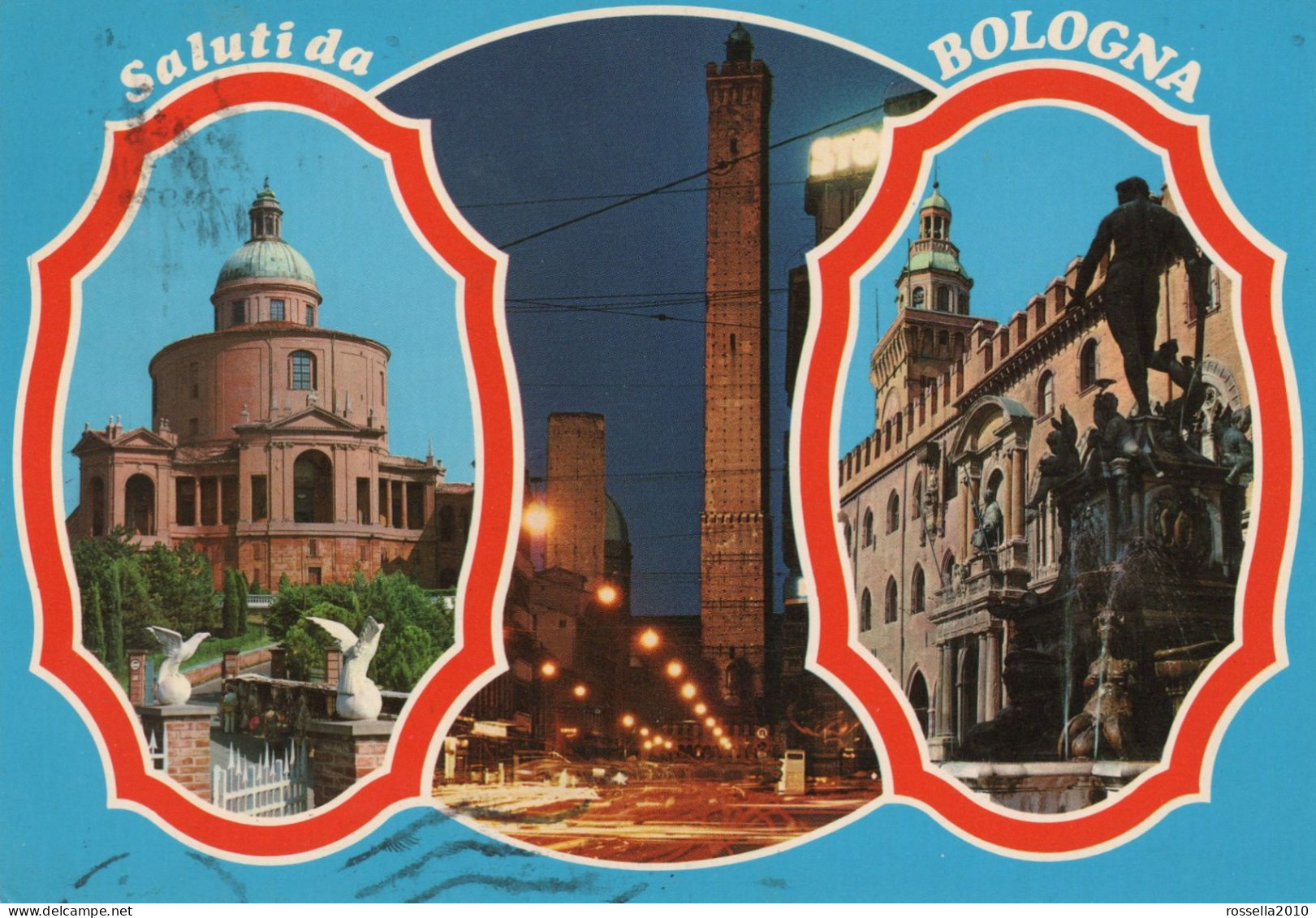 CARTOLINA AUTOMOBILI ITALIA 1979 BOLOGNA SALUTI VEDUTINE Italy Postcard ITALIEN Ansichtskarten - Bologna