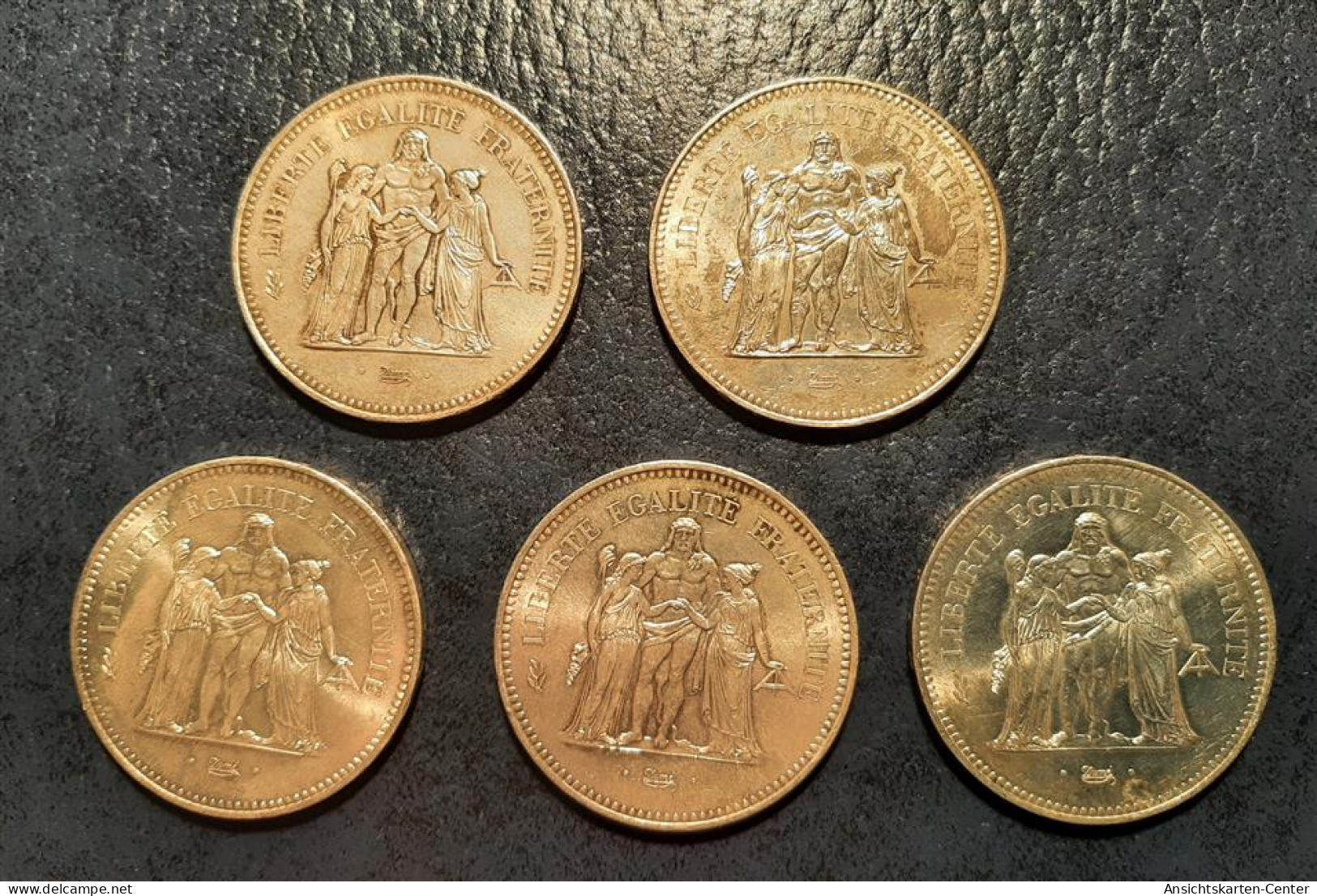 13707511 - Frankreich 5 X 50 Fr. Div. Jahrgaenge Feinheit 900/1000 Silber Feingewicht Gesamt 135 G - Coins (pictures)