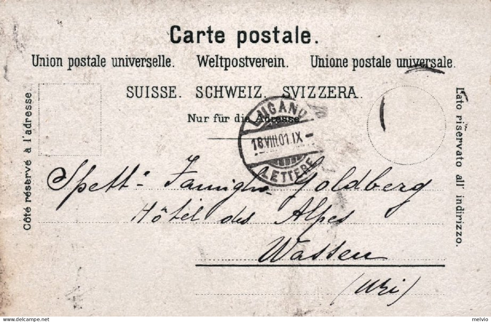 1901-Svizzera Lugano Paradiso, Cartolina Viaggiata - Sonstige & Ohne Zuordnung