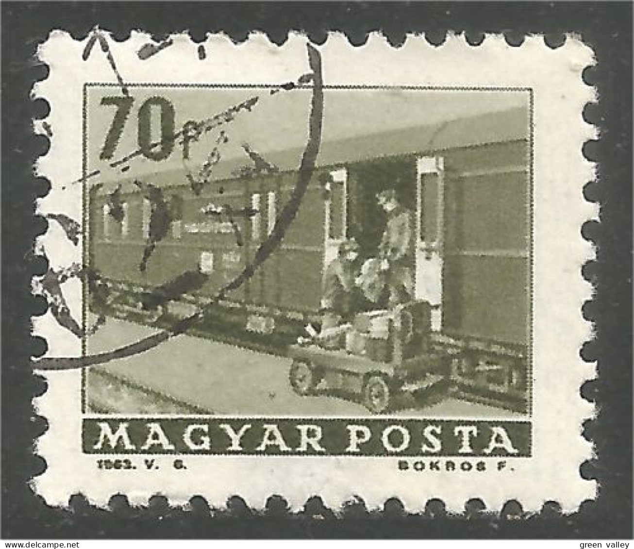 TR-78 Hongrie Wagon Postal Train Locomotive Lokomotive Zug Treno - Trains