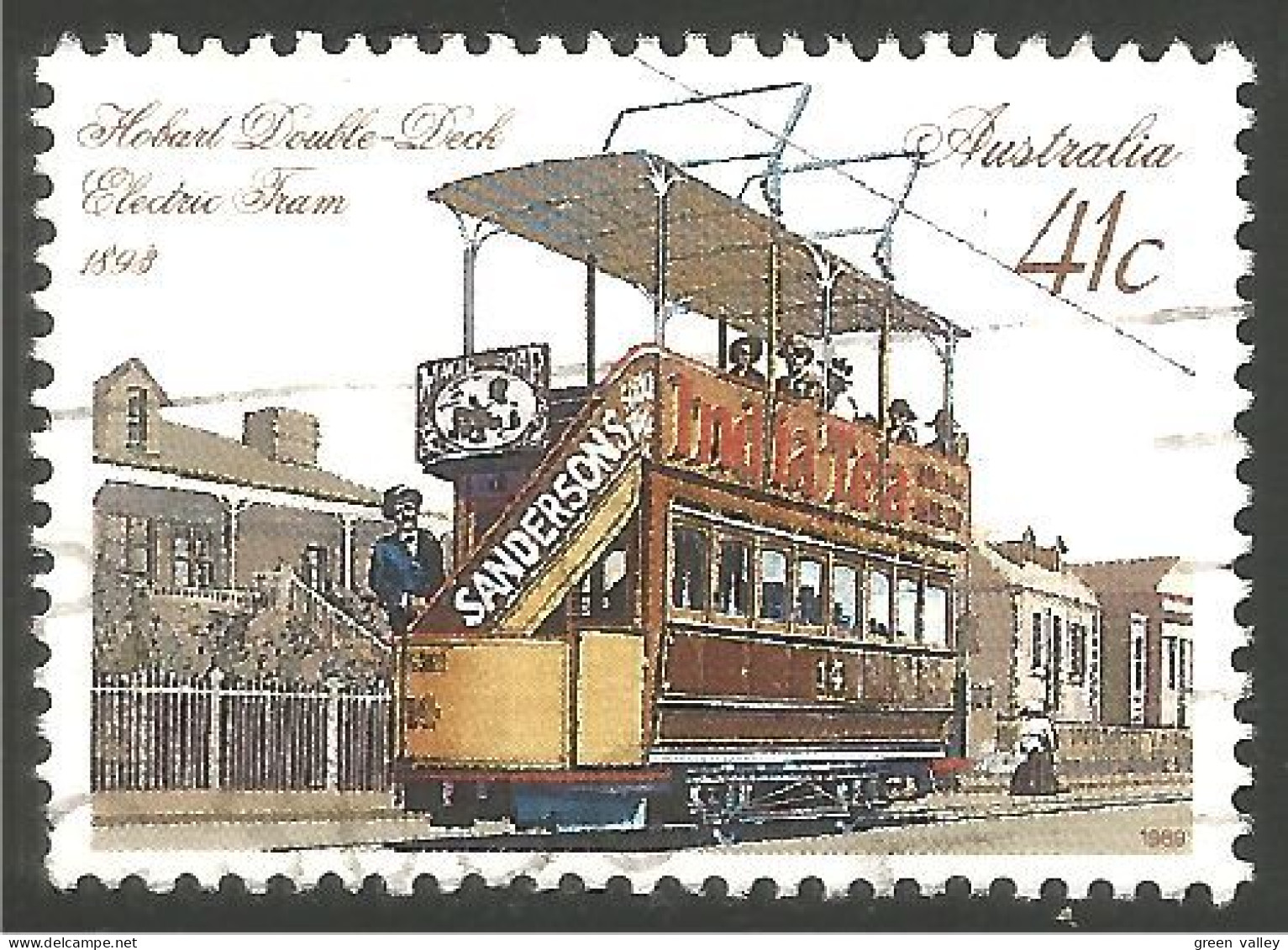 TR-5b Australia Hobard Electric Tramway Train Locomotive Lokomotive Zug Treno - Tramways