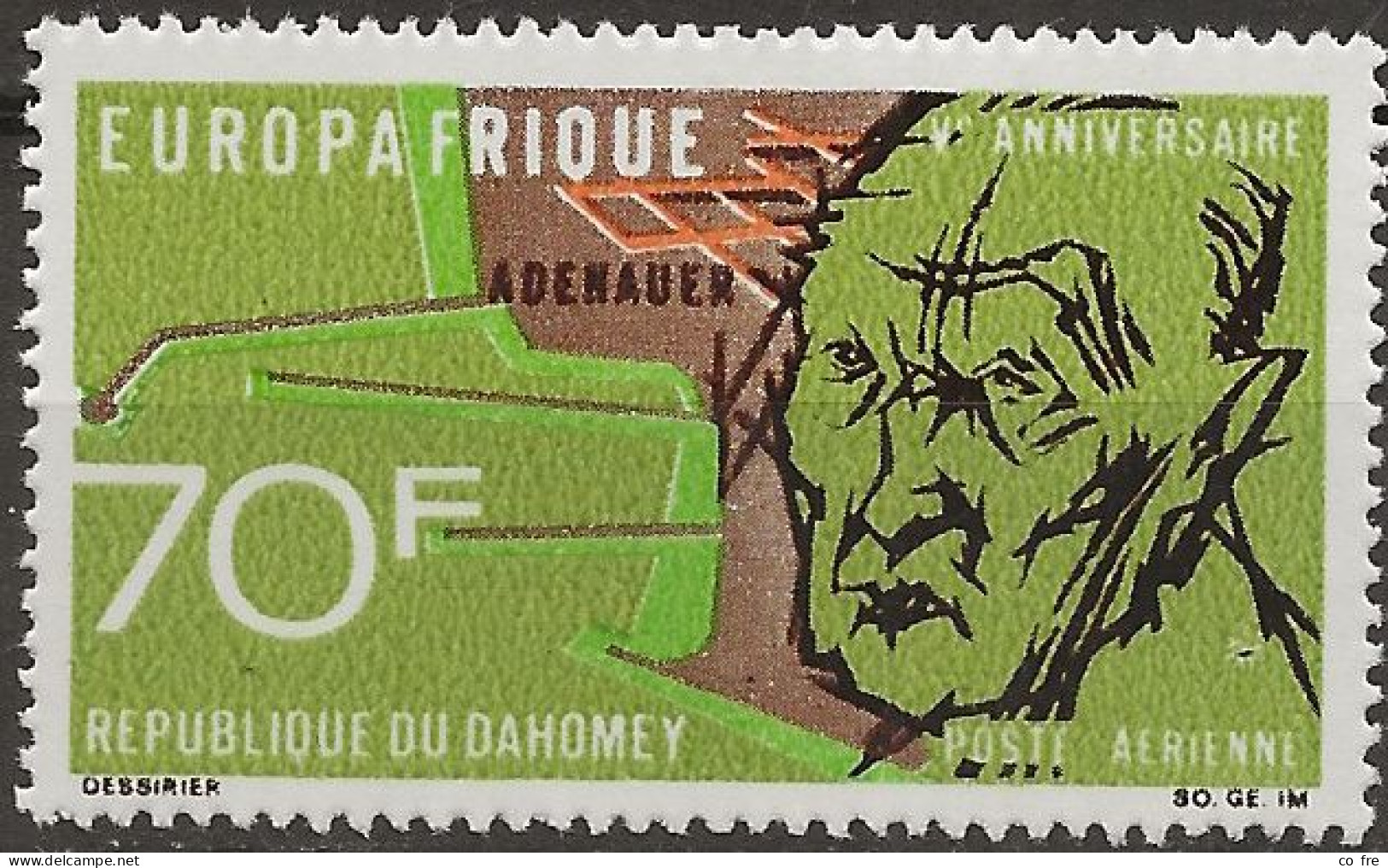 Dahomey, Poste Aérienne N°80** (ref.2) - Bénin – Dahomey (1960-...)