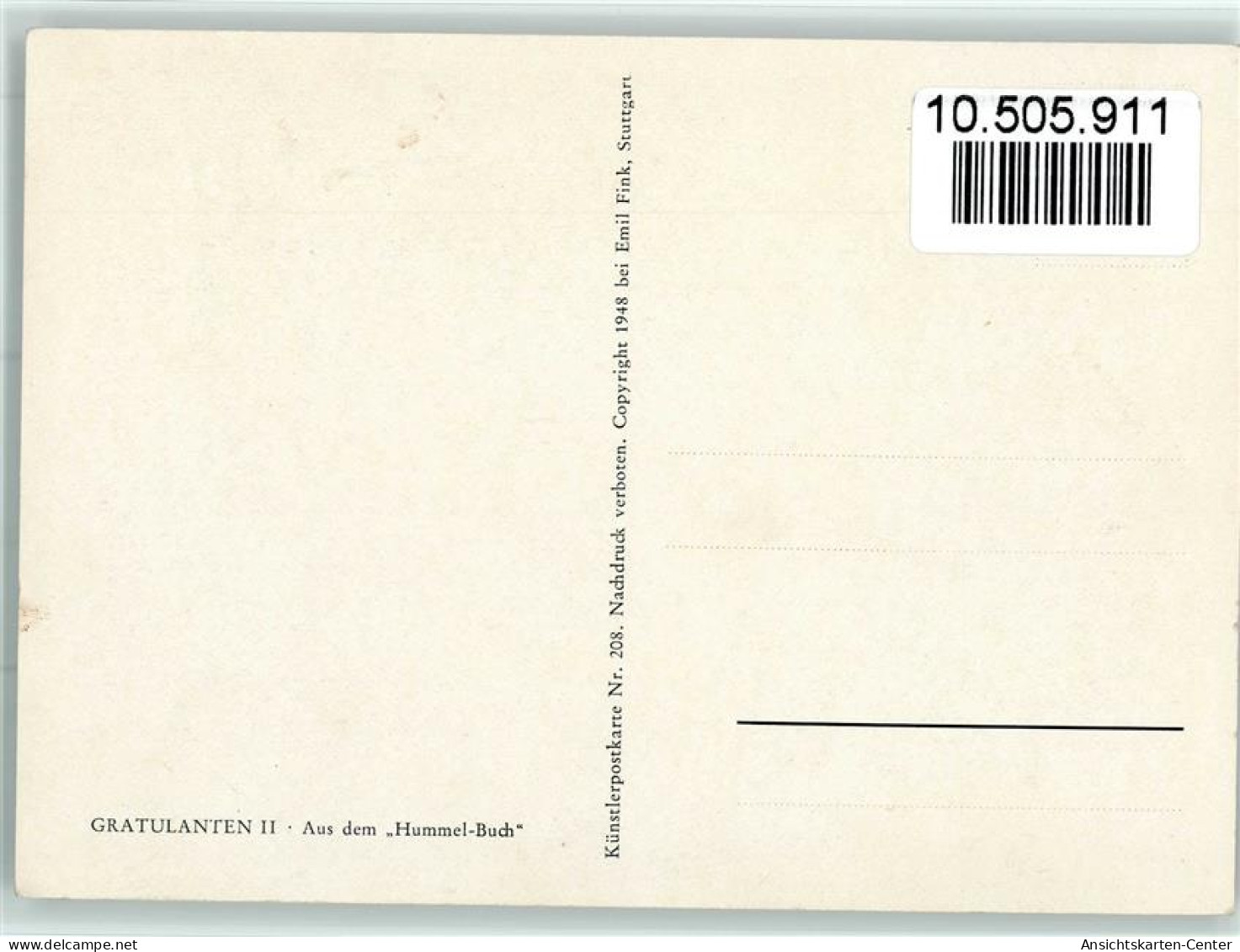 10505911 - Hummel (Figuren) Fink Verlag Nr. 208 - - Hummel