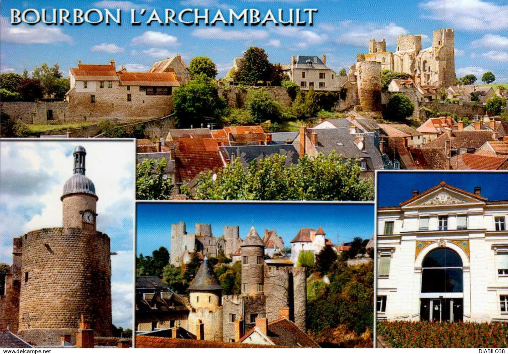 BOURBON L 'ARCHAMBAULT   ( ALLIER ) LOT DE 3 CARTES . - Bourbon L'Archambault