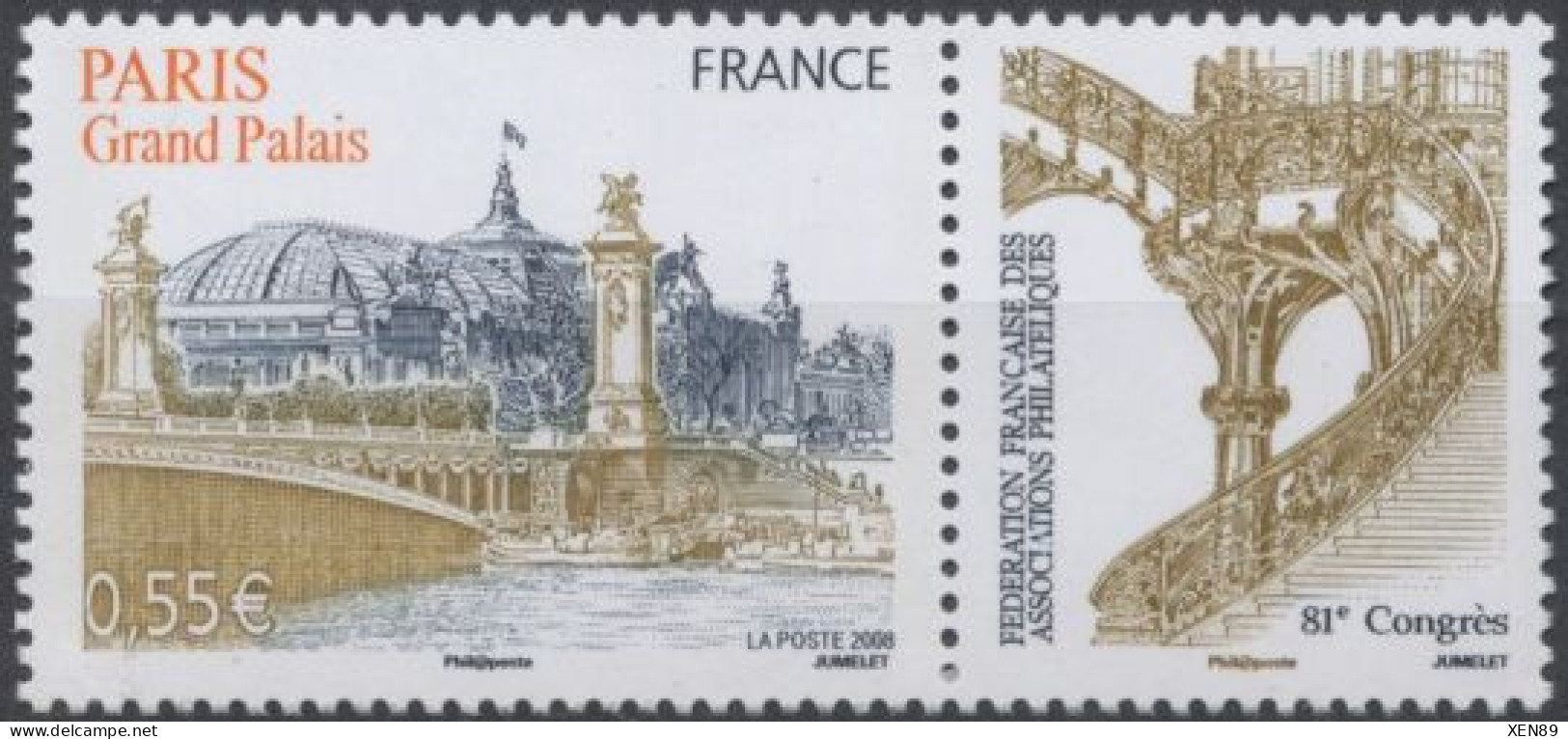 2008 - 4215 - 81e Congrès De La Fédération Française Des Associations Philatéliques à Paris - Le Grand Palais - Unused Stamps
