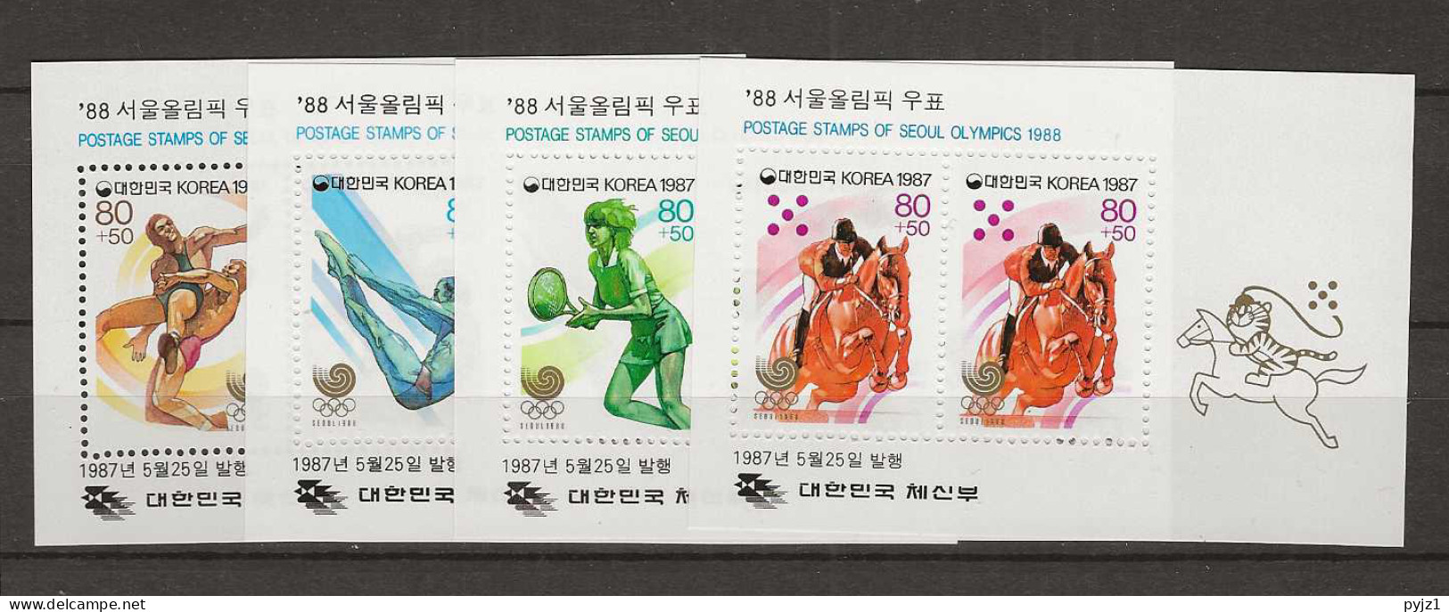 1987 MNH South Korea Mi Block 528-31 Postfris** - Corée Du Sud