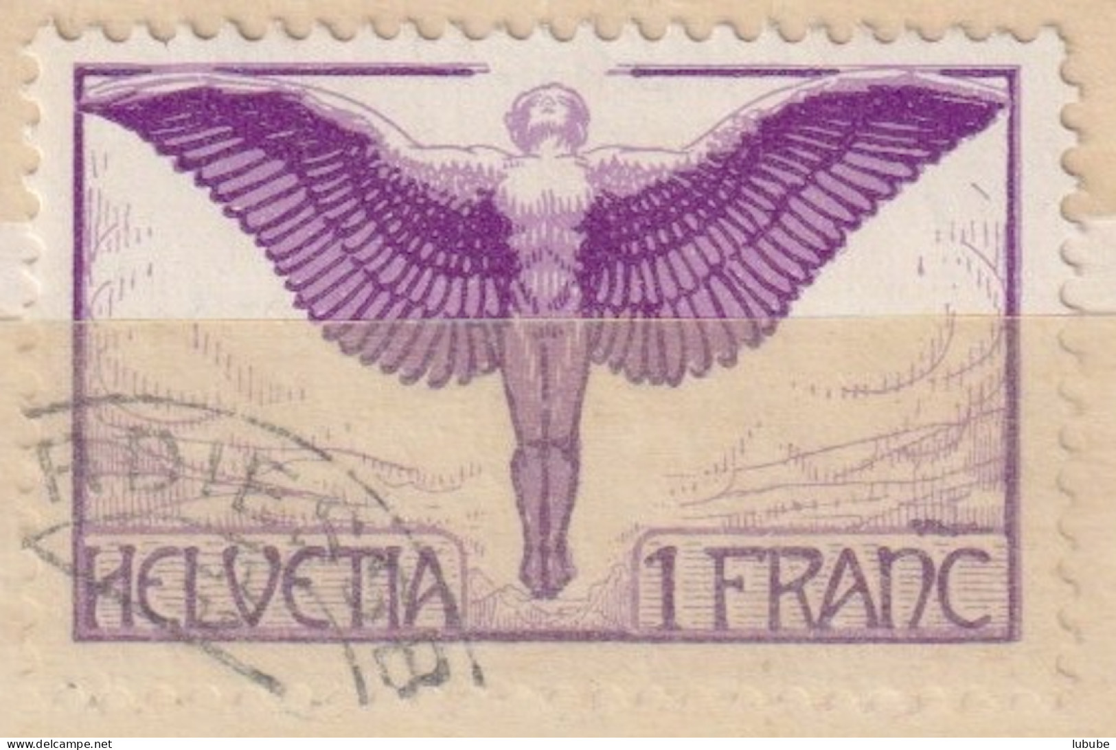 Ikarus F12z, 1 Fr.violett  OBERDIESSBACH       1933 - Used Stamps