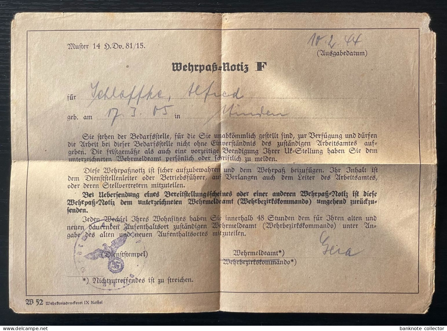 Deutschland, Germany - Deutsches Reich - NSDAP Ausweis mit zwei Anhängen & Wehrpass & .... - 1937 !