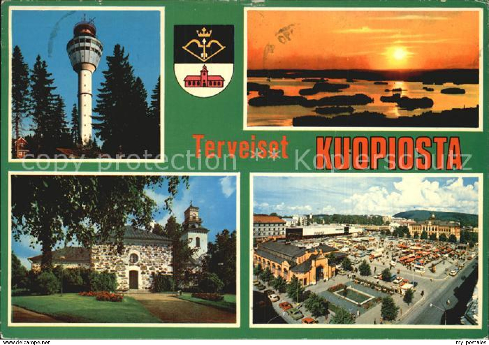 72574665 Kuopio Fernsehturm Abendstimmung Schloss Luftaufnahme Kuopio - Finlande