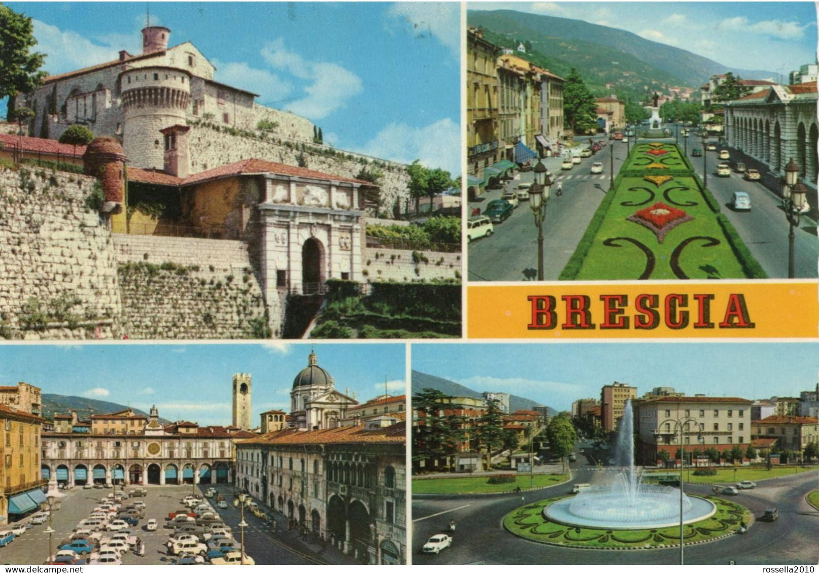 CARTOLINA ITALIA 1977 BRESCIA SALUTI VEDUTINE Italy Postcard ITALIEN Ansichtskarten - Brescia