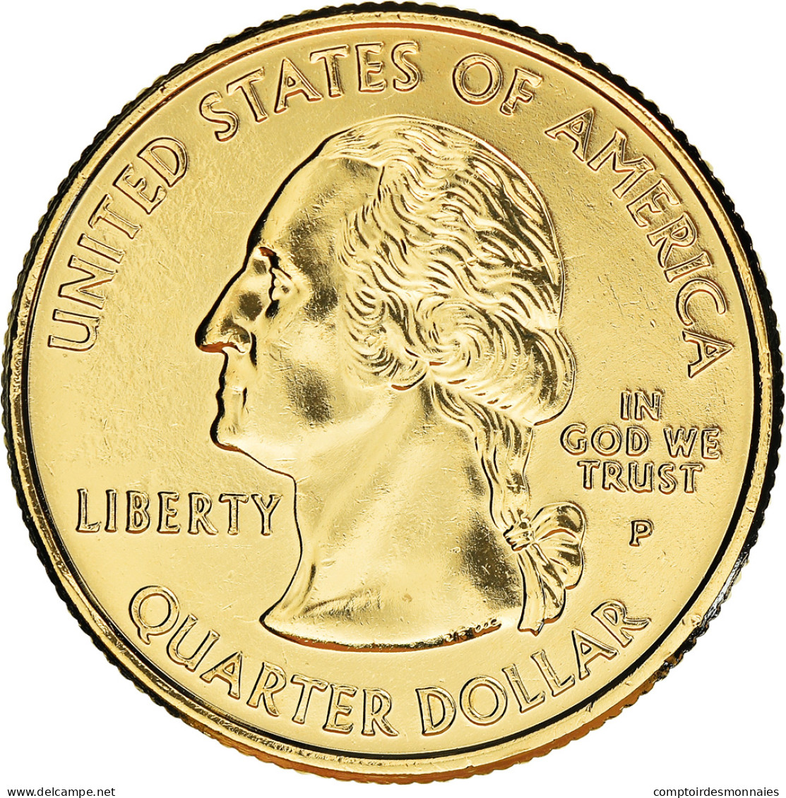 Monnaie, États-Unis, Arkansas, Quarter, 2003, U.S. Mint, Philadelphie, Golden - 1999-2009: State Quarters