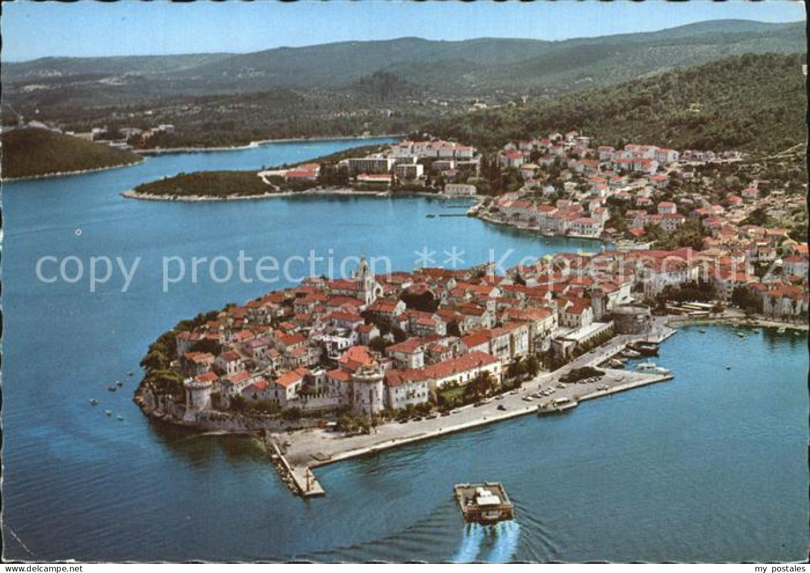 72574629 Korcula Panorama Hafen  - Croatia