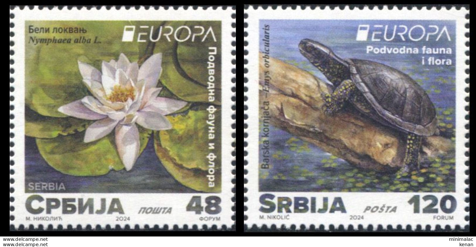 Serbia, 2024. EUROPA, Underwater Fauna And Flora (MNH) - Serbia