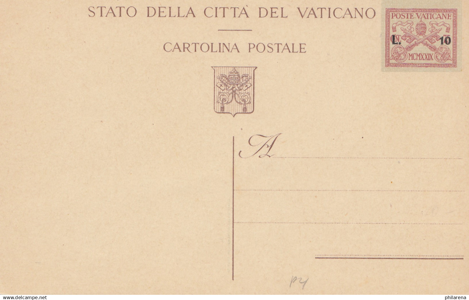 Vatikan: Ganzsache - Poste Vatican - Other & Unclassified