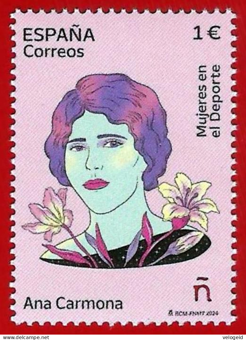 España. Spain. 2024. Mujeres En El Deporte. Ana Carmona - Unused Stamps