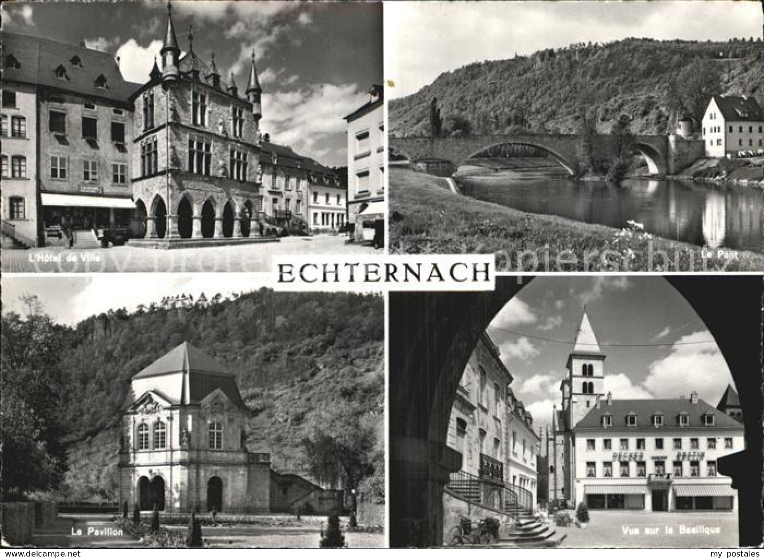 72574548 Echternach Rathaus Pavillon Bruecke Basilika - Sonstige & Ohne Zuordnung