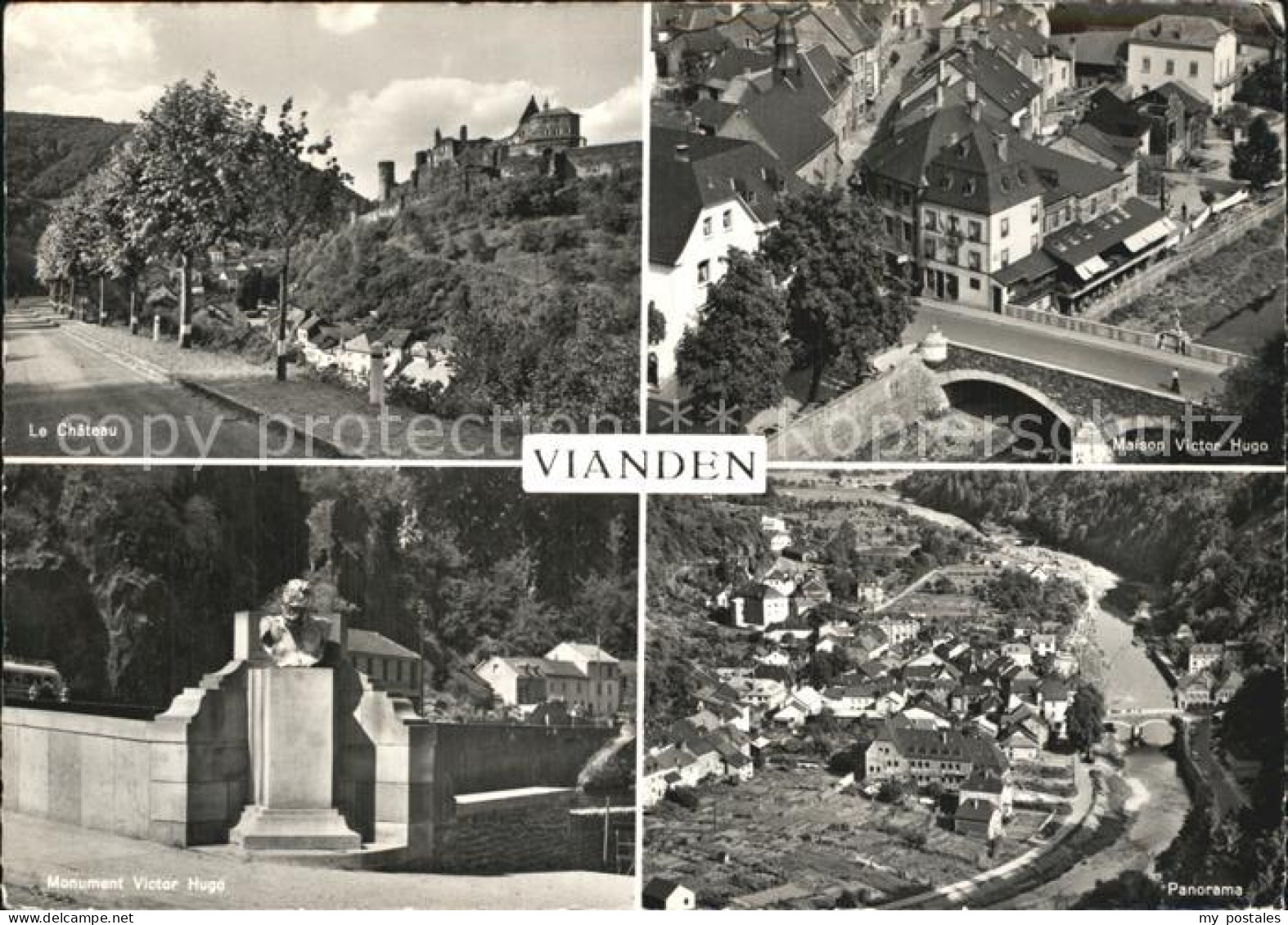 72574538 Vianden Schloss Maison Monument Victor Hugo Panorama - Autres & Non Classés