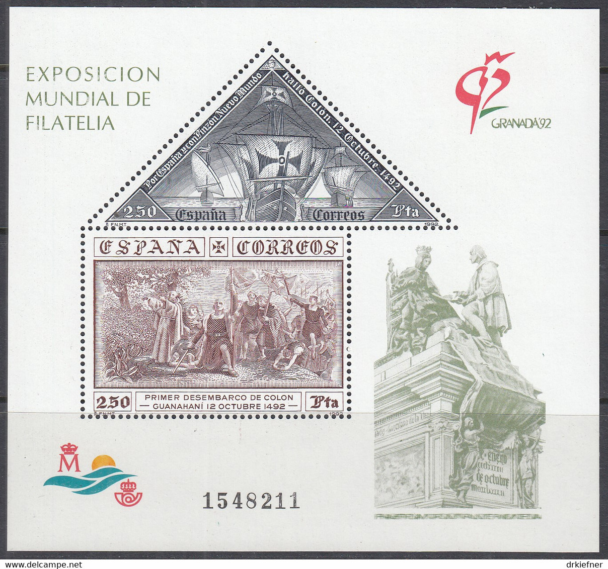 SPANIEN  Jahrgang 1992, postfrisch **, 3025-3092 mit Block 42-52