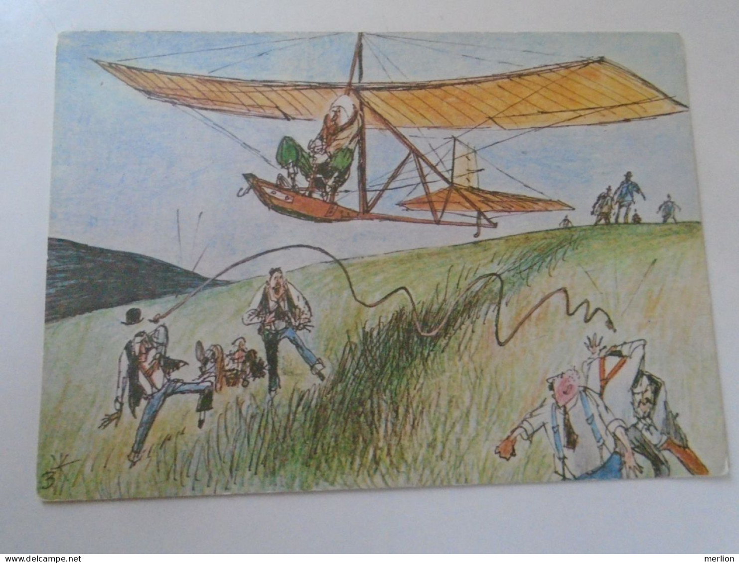 D203113   CPM   Illustrée Par Georges Beuville - ULM En Rase-motte, Les Spectateurs Sont Surpris - Circulé 1998 - Autres & Non Classés