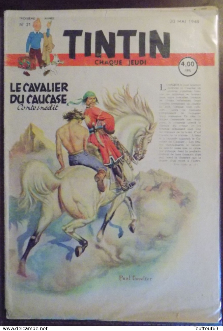 Tintin N° 21-1948 Cuvelier - Popol Et Virginie (Hergé) - Tintin