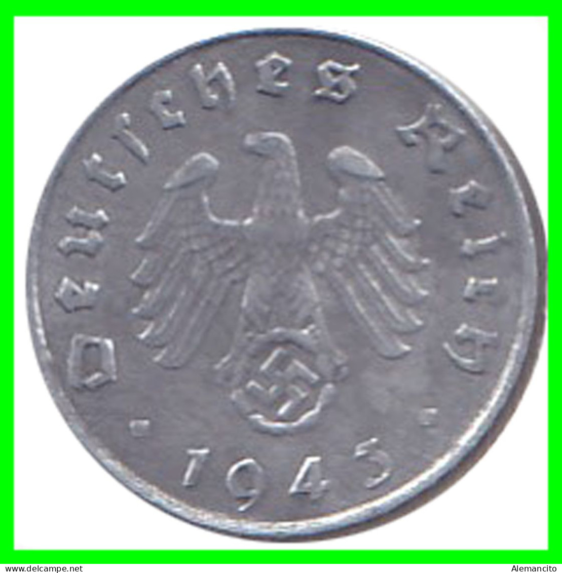 ALEMANIA - GERMANY 2 MONEDAS DE 5 REICHSPFNNIG TERCER REICHS ( AÑO 1945 CECAS ( - A - E - )  COMPOCISIÓN ZINC - 5 Reichspfennig