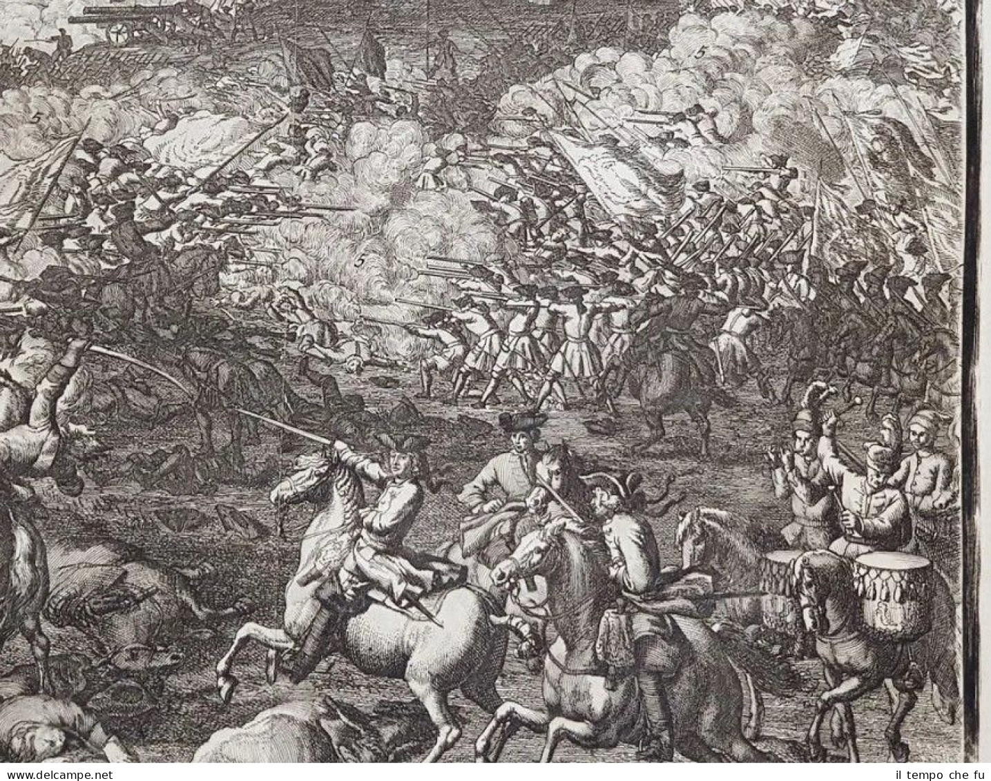 Battaglia Di Hochstadt 13 Agosto 1704 J. Van Huchtenburgh I. Van Der Kloot 1729 - Estampas & Grabados