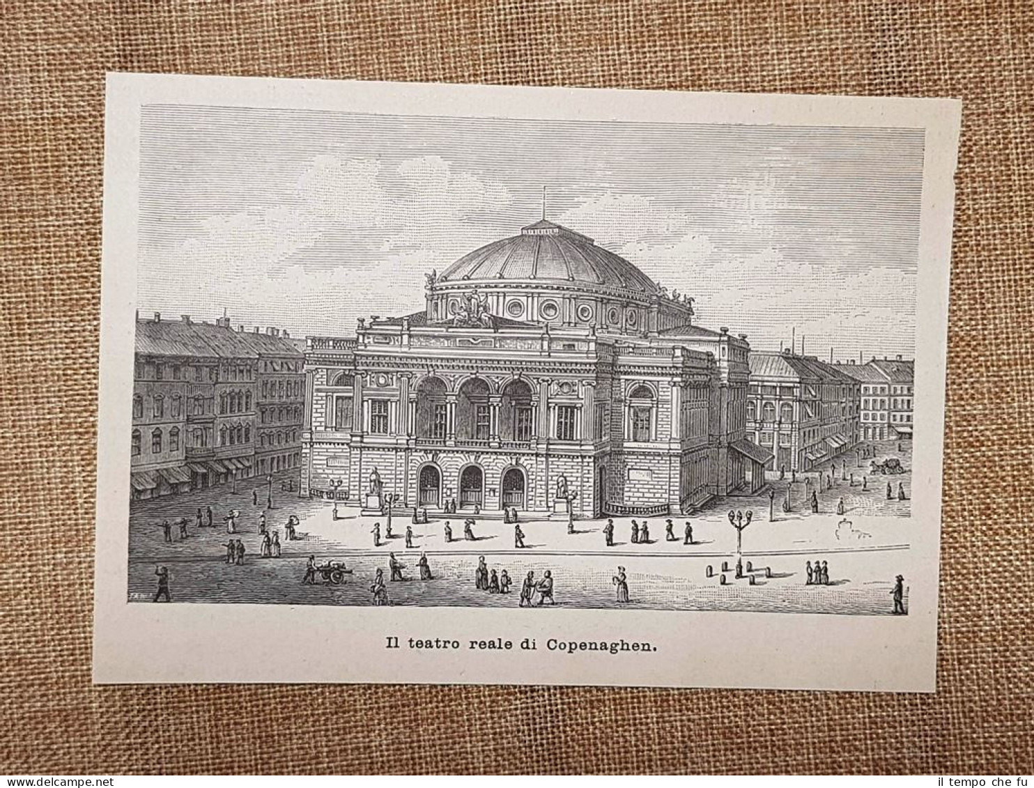 Veduta Del Teatro Reale Di Copenaghen Del 1897 Hovedstaden Danimarca - Avant 1900