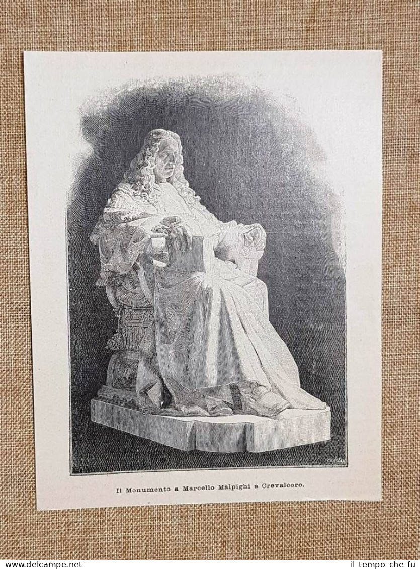 Crevalcore Nel 1897 Il Monumento A Marcello Malpighi - Vor 1900