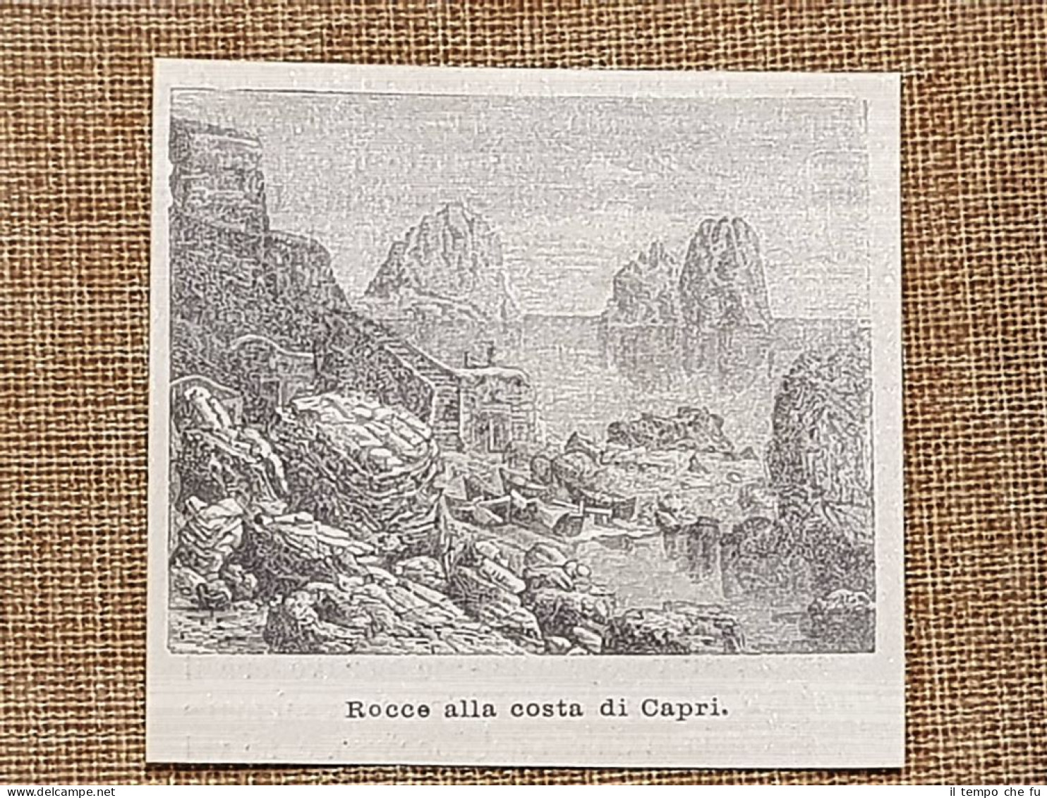 Le Rocce Della Costa Dell'Isola Di Capri Nel 1897 Golfo Di Napoli - Voor 1900