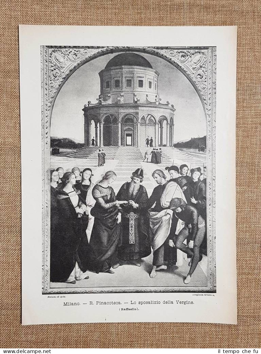 Lo Sposalizio Della Vergine Quadro Di Raffaello Sanzio Pinacoteca Di Milano 1897 - Vor 1900