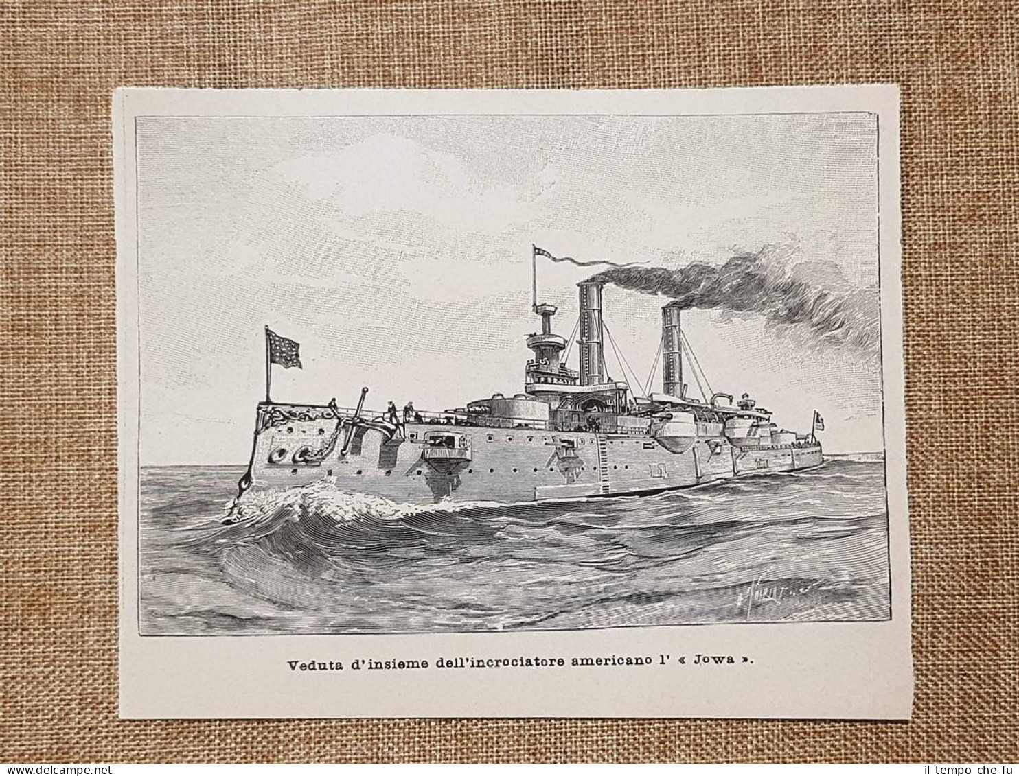 L'Incrociatore Americano Jowa Nel 1897 Marina Militare USA - Before 1900