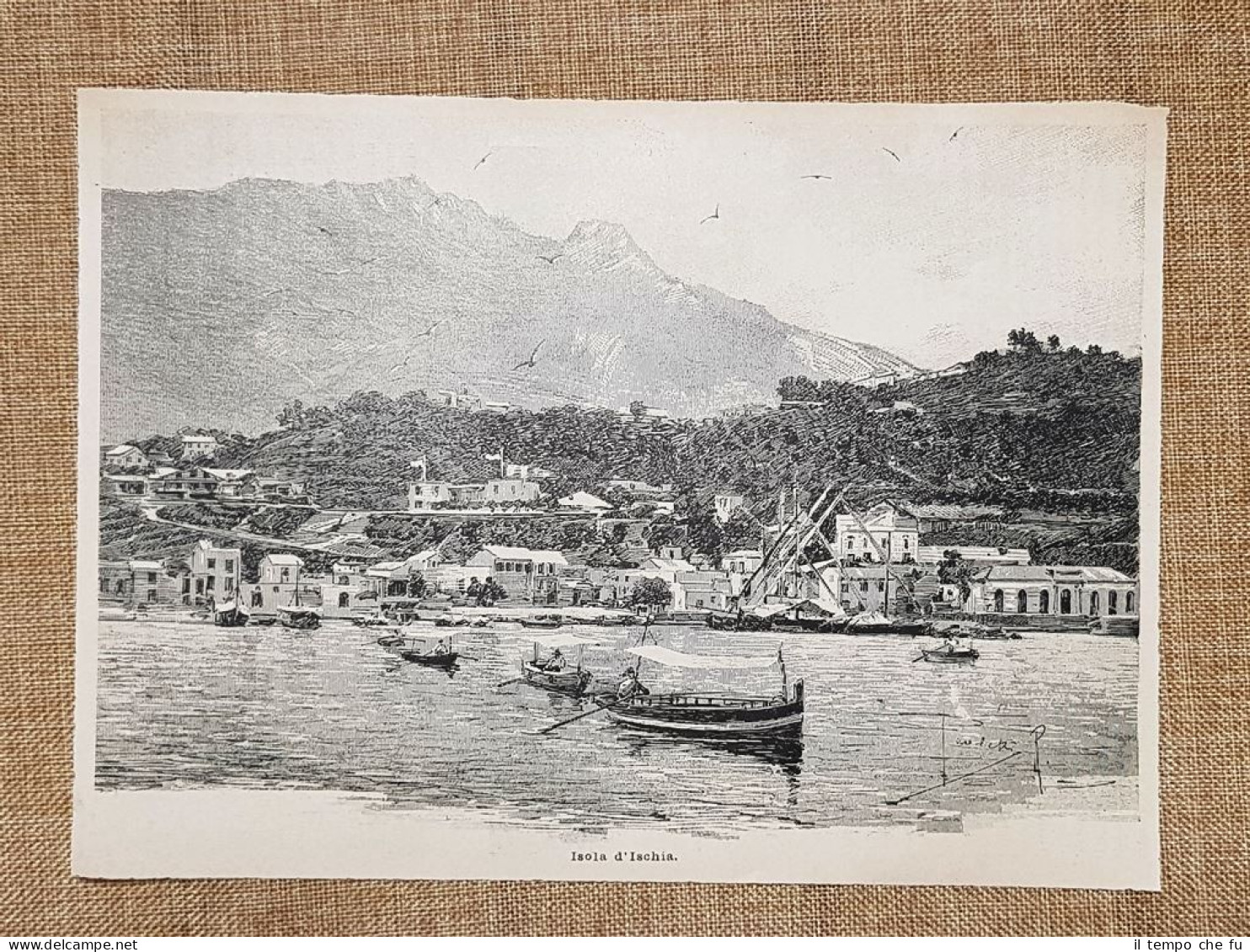 Veduta Dell'Isola D'Ischia Del 1897 Napoli Campania - Vor 1900
