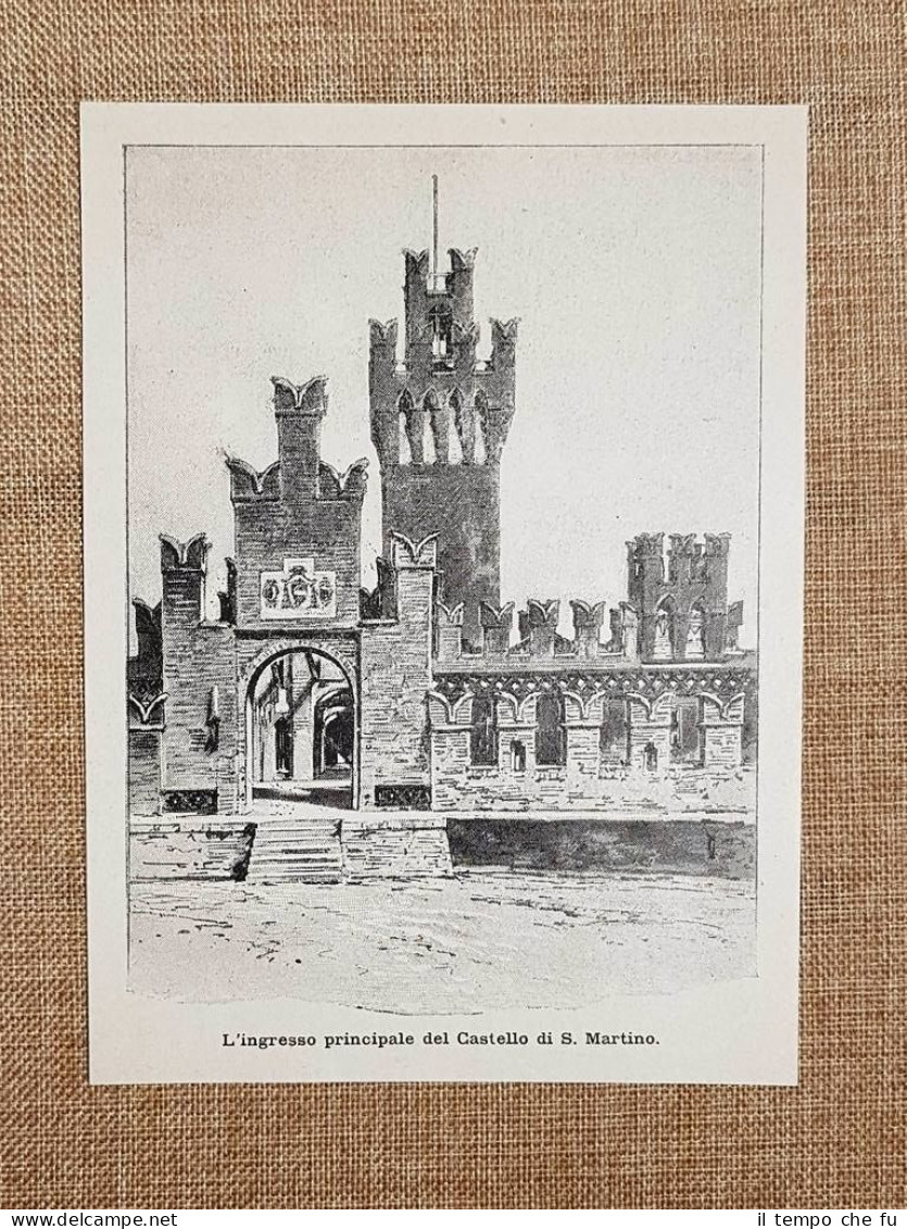 Il Castello Di San Martino In Soverzano O Dei Manzoli Nel 1897 Minerbio - Ante 1900