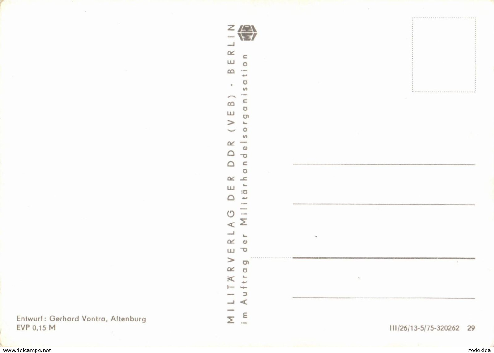 H2488 - Gerhard Vontra Glückwunschkarte - Militärverlag DDR - Autres & Non Classés